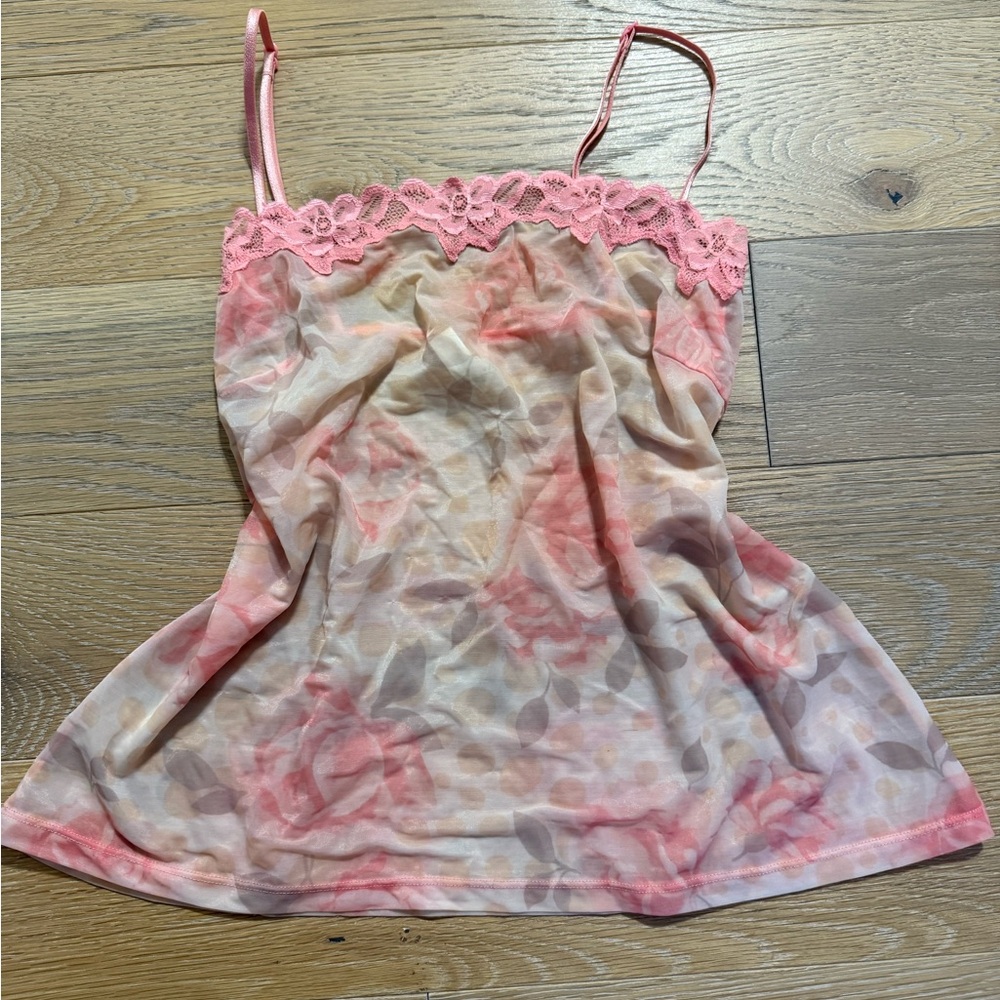 Gilligan & O'Malley Pink Floral Camisole